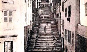Oran - Rue de la Mosquee les escaliers- 1904